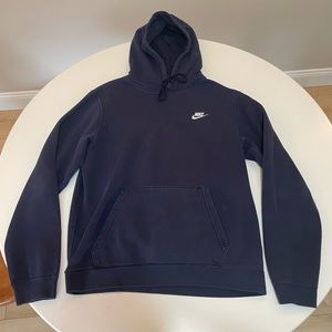 NIKE 80% cotton navy blue hoodie - Mens size Medium